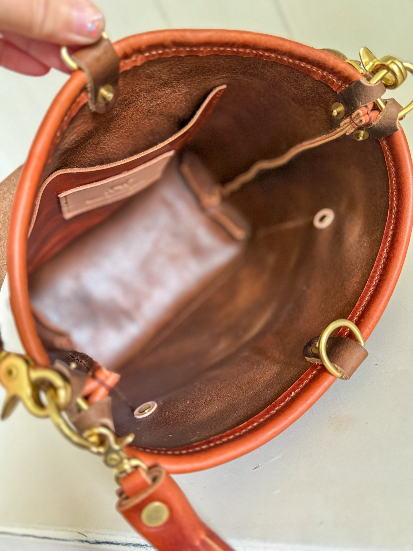 Bennett “shorty” Bucket in Horween English Tan