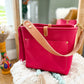 Bennett “shorty” Bucket in Fuscia Vachetta (non-milled)