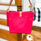 Bennett “shorty” Bucket in Fuscia Vachetta (non-milled)