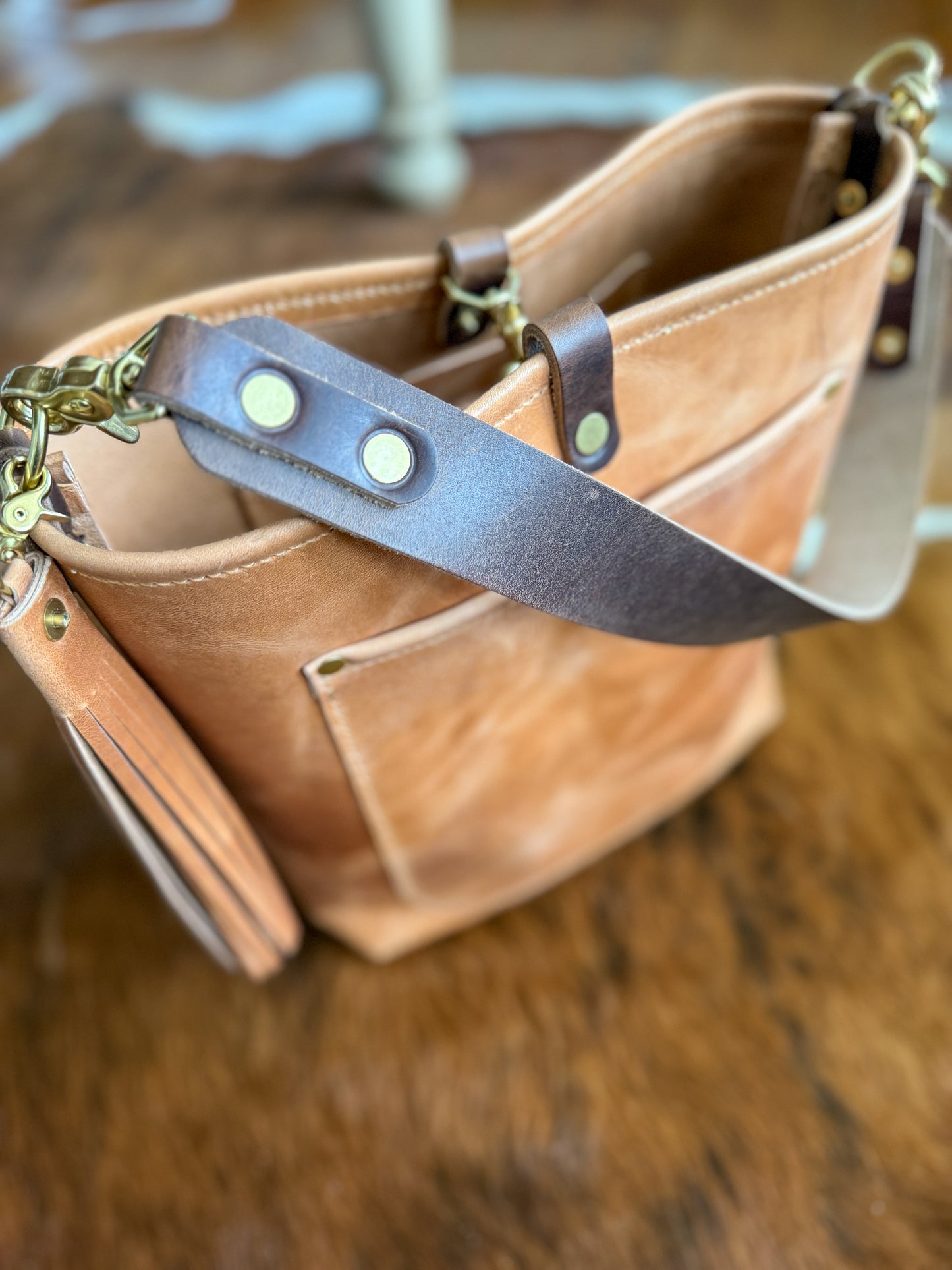 Bennett Bucket in Light Natural Derby Horween