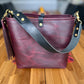 Hobo Bucket in Plum Noir Horween Horse Leather