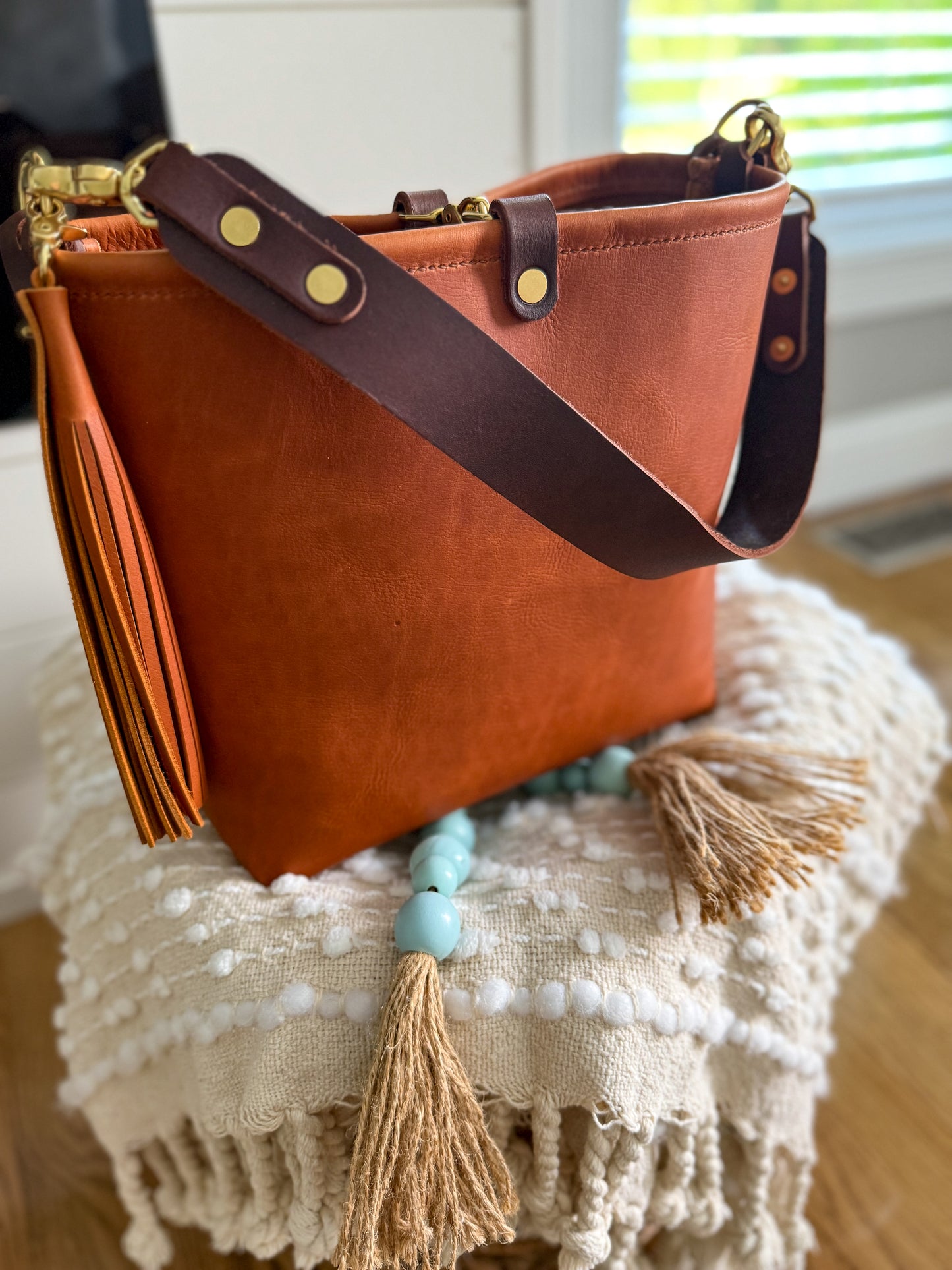 Bennett Bucket in Tawny Full Grain Leather