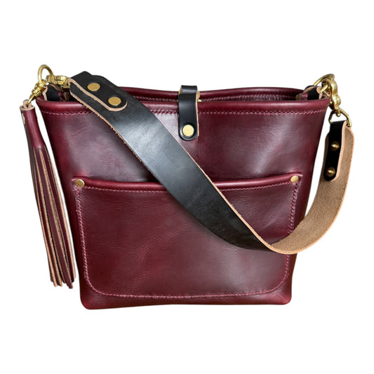 Bennett “shorty” Bucket in Horween Black Cherry Chromexcel