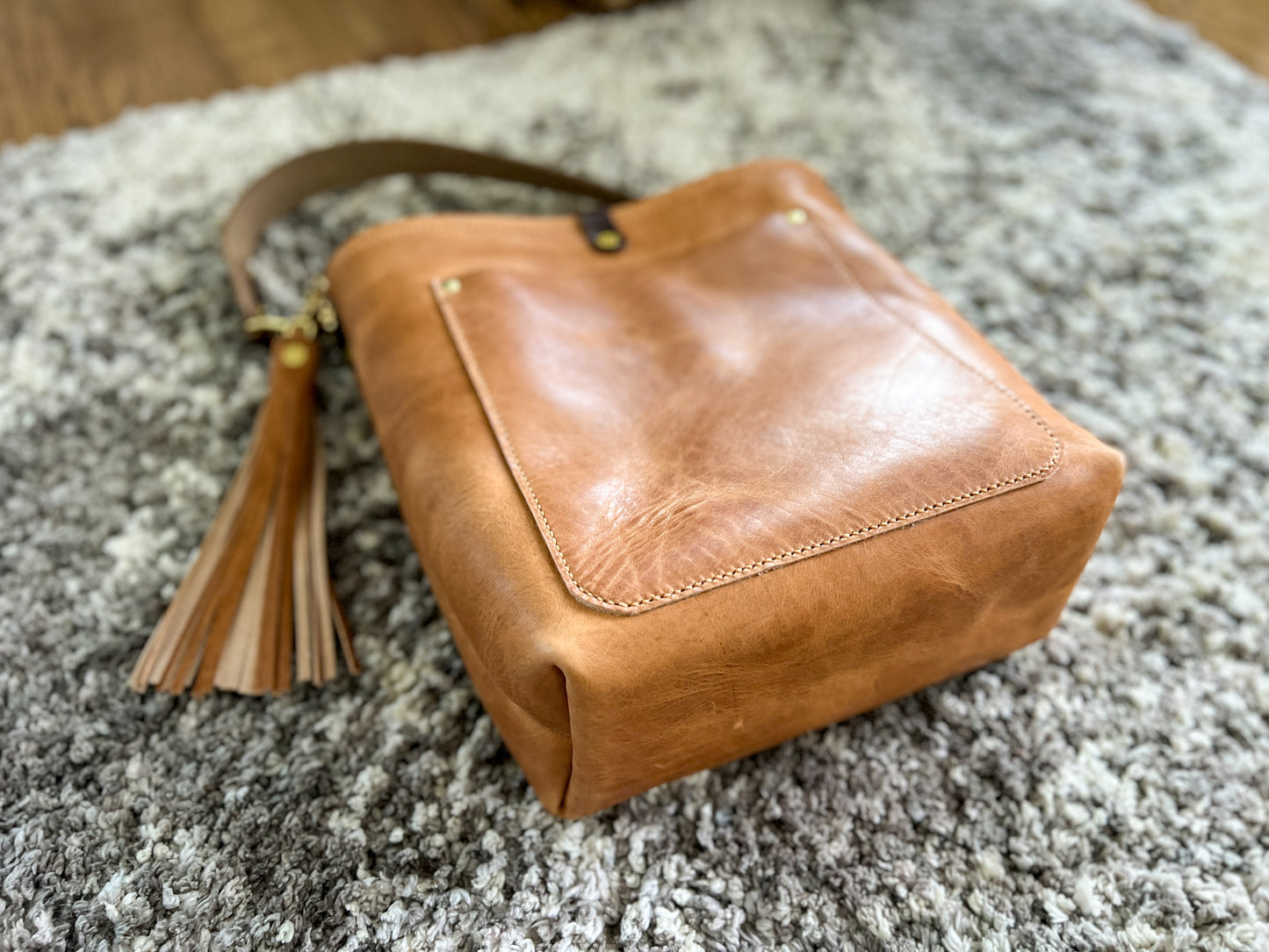 Bennett Bucket in Light Natural Derby Horween