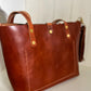 Medium Tote in Cherry Veg Tan