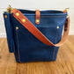 Bennett Bucket in Italian Denim Blue Vachetta Leather