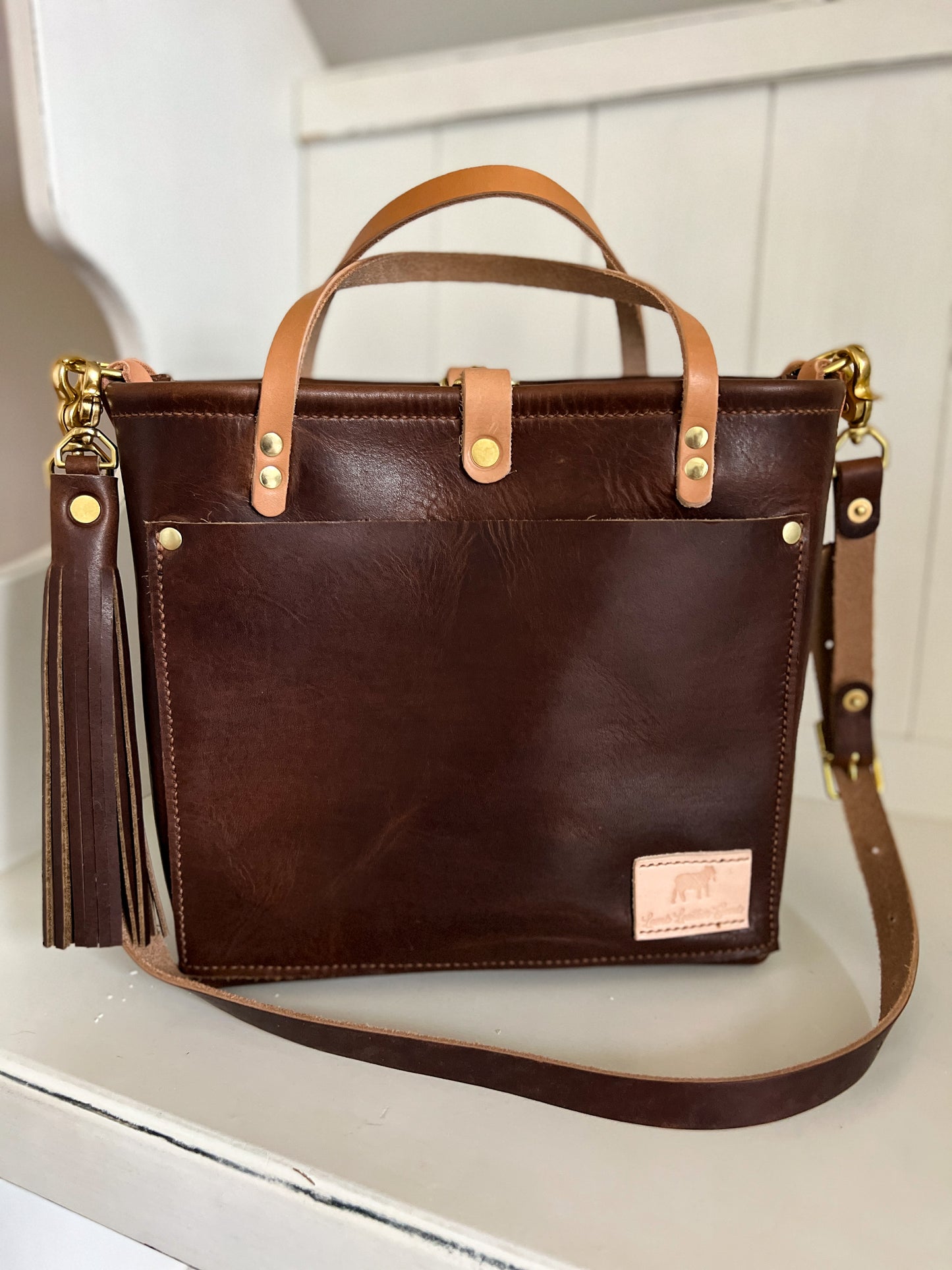 Brookie Medium Crossbody in Horween Nut Brown