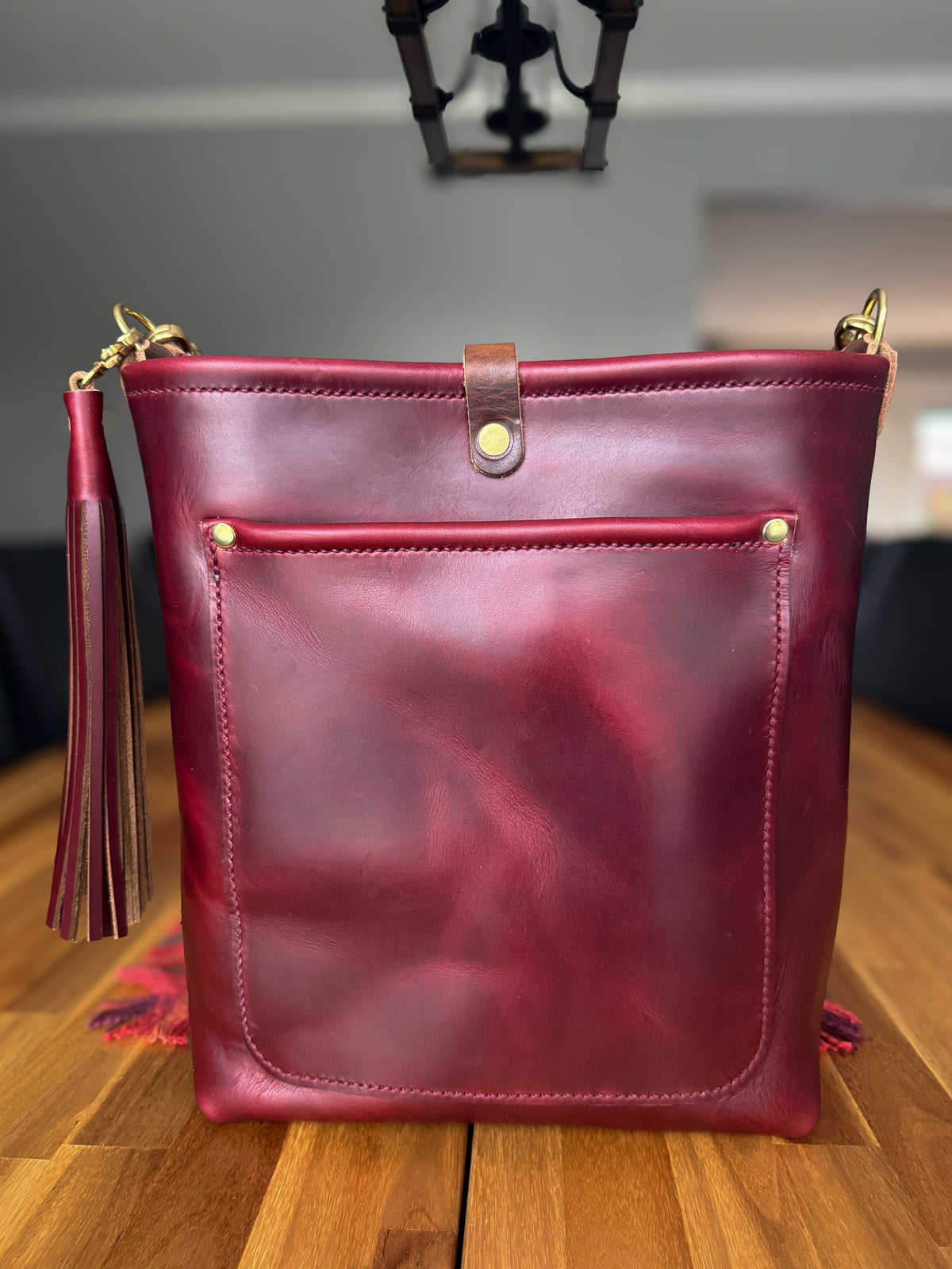 Bennett Bucket in Burgundy Chromexcel Horween
