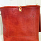 Hobo Bucket in Brick Full Grain Bison w/Candy Strap