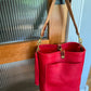 Bennett Bucket in Ruby Vachetta