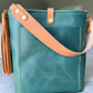 Bennett Bucket in Aqua Pearl Horween