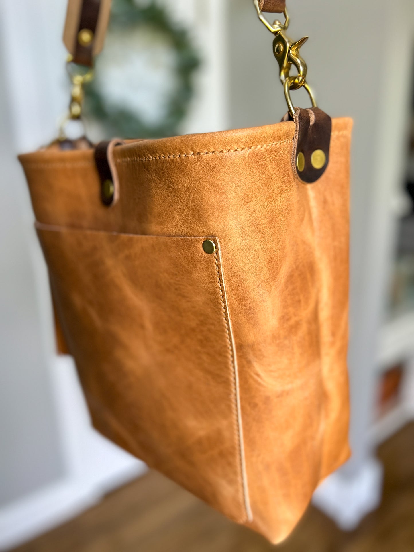 Bennett Bucket in Light Natural Derby Horween