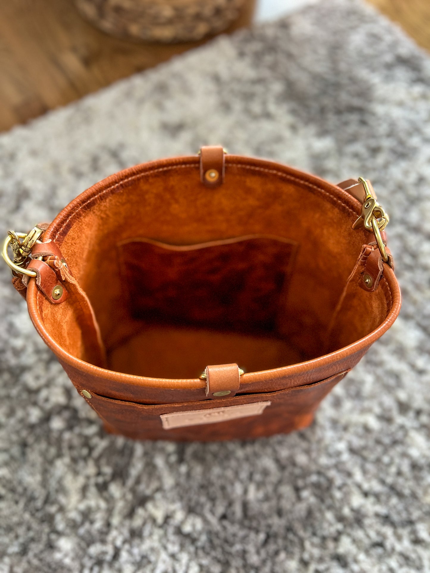 Bennett Bucket in Hot Coals Full Grain Leather