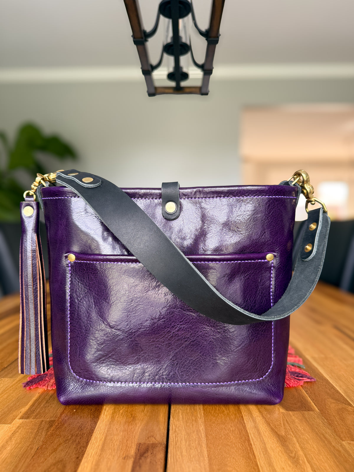 Bennett “shorty” Bucket in Eggplant Cuoio Italian Leather