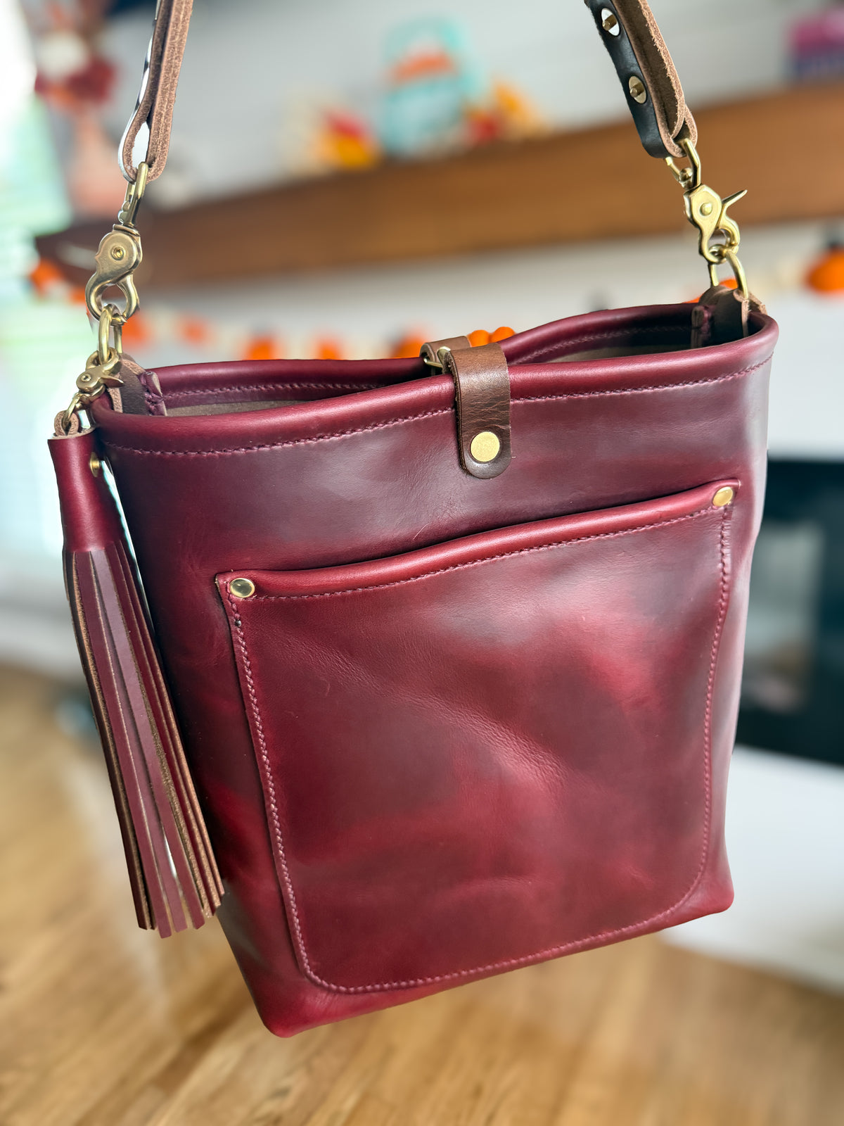 Bennett Bucket in Burgundy Chromexcel Horween