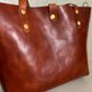 Medium Tote in Cherry Veg Tan