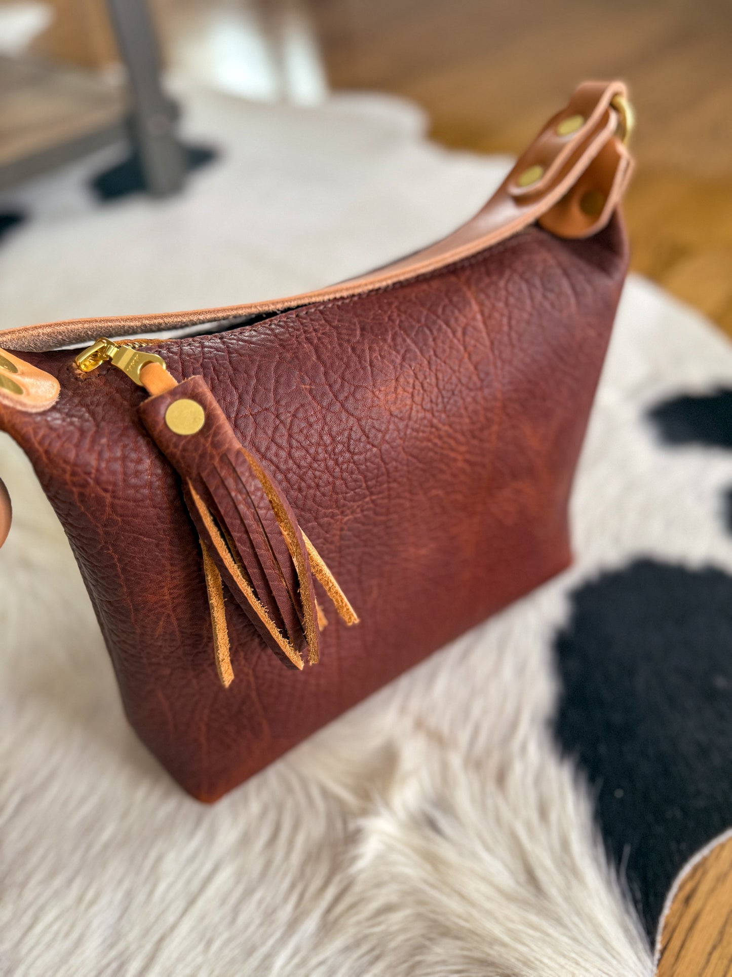 NEW Heidi Hobo Sling in Maple Cherry Shrunken Bison