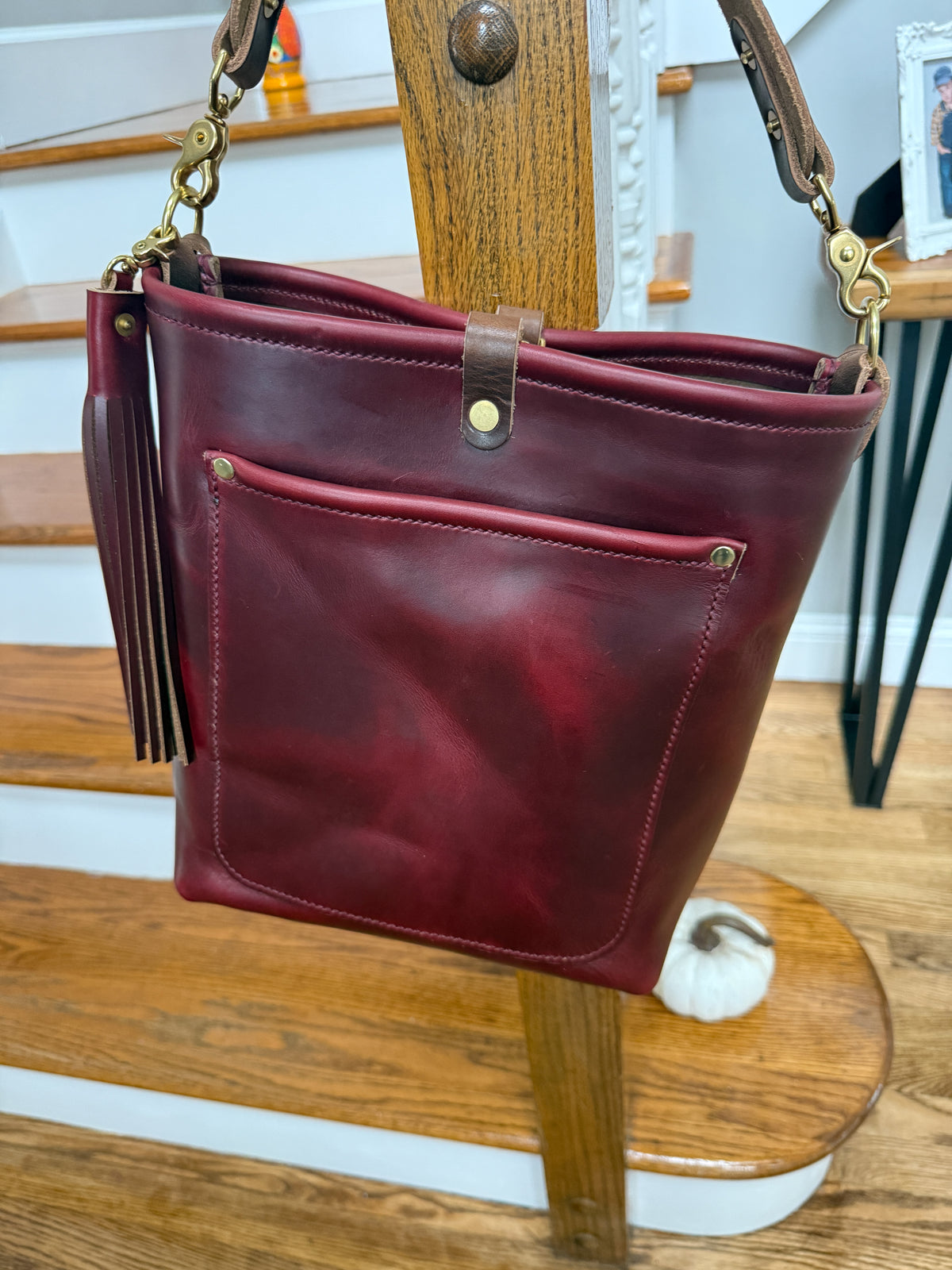 Bennett Bucket in Burgundy Chromexcel Horween