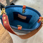 Bennett Bucket in Horween Cobalt Derby Veg Tan Leather