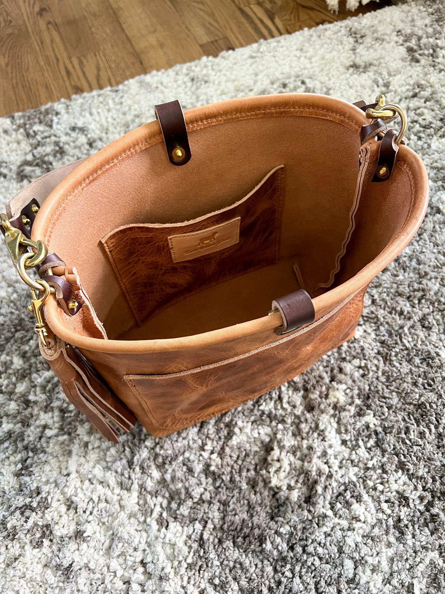 Bennett “shorty” Bucket in Natural Derby Horween