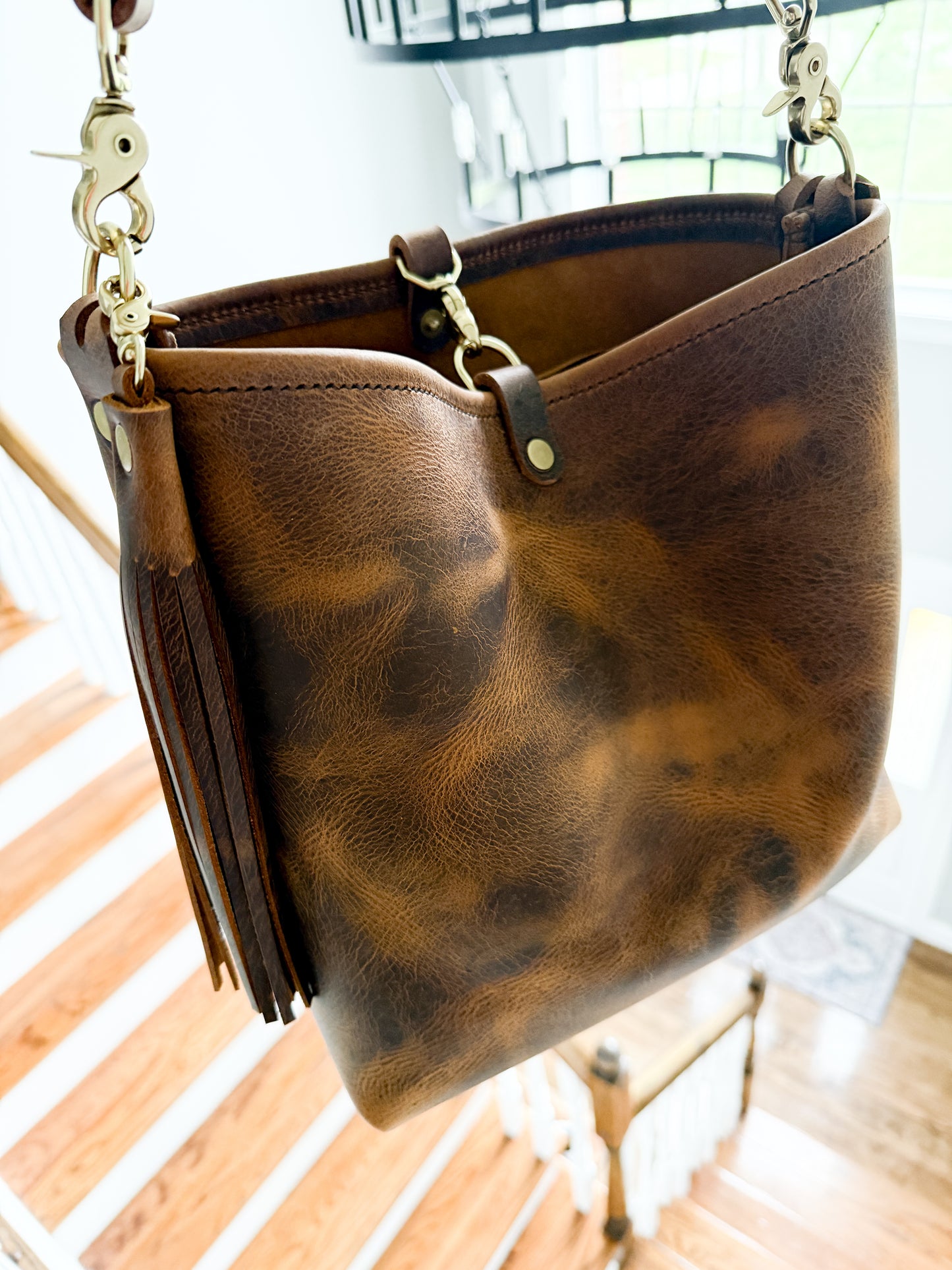 Hobo Bucket in Old Soul Full Grain Leather