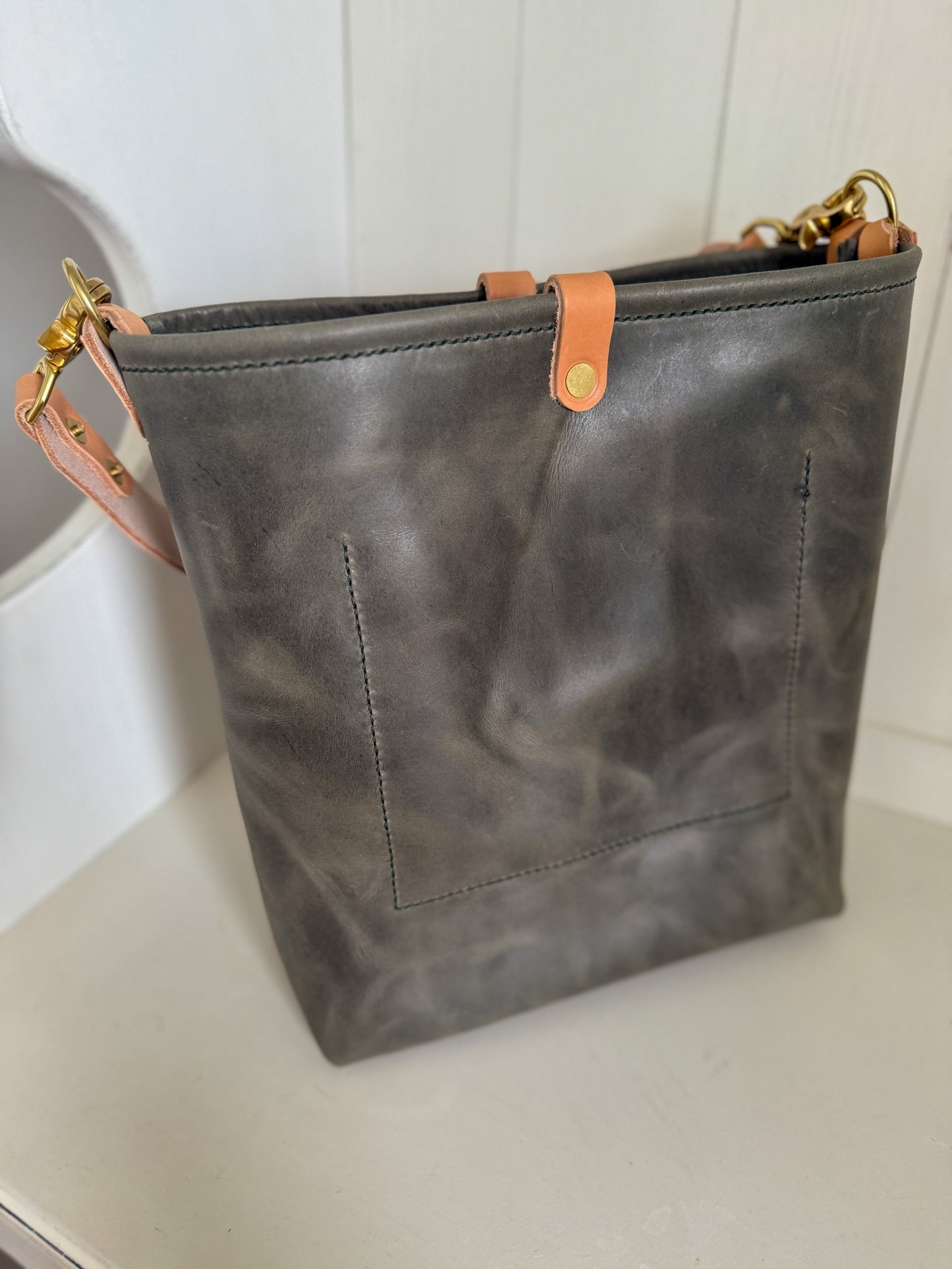 Bennett Bucket in Seagrass Derby Horween