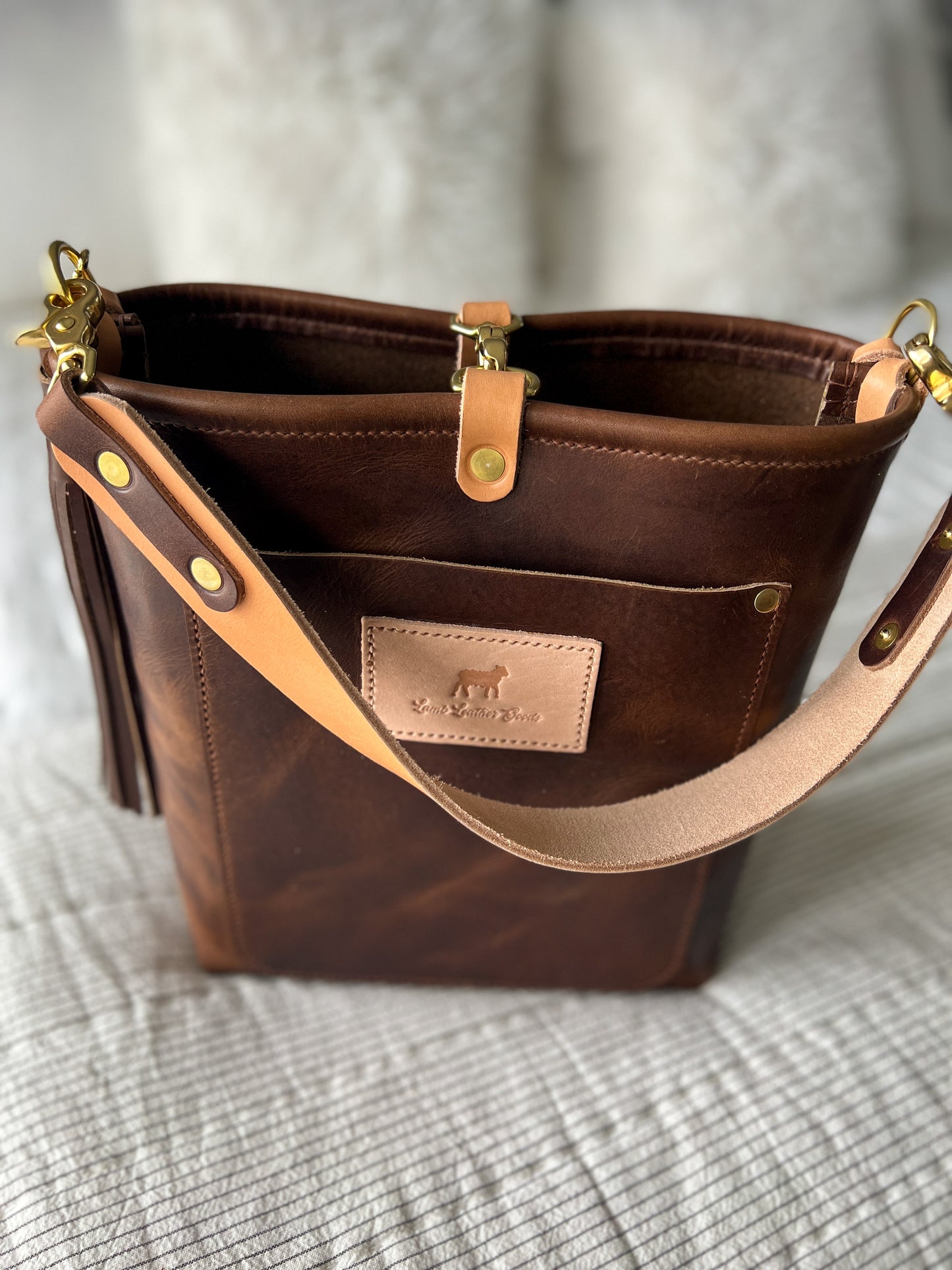 Bennett Bucket in Horween Nut Brown