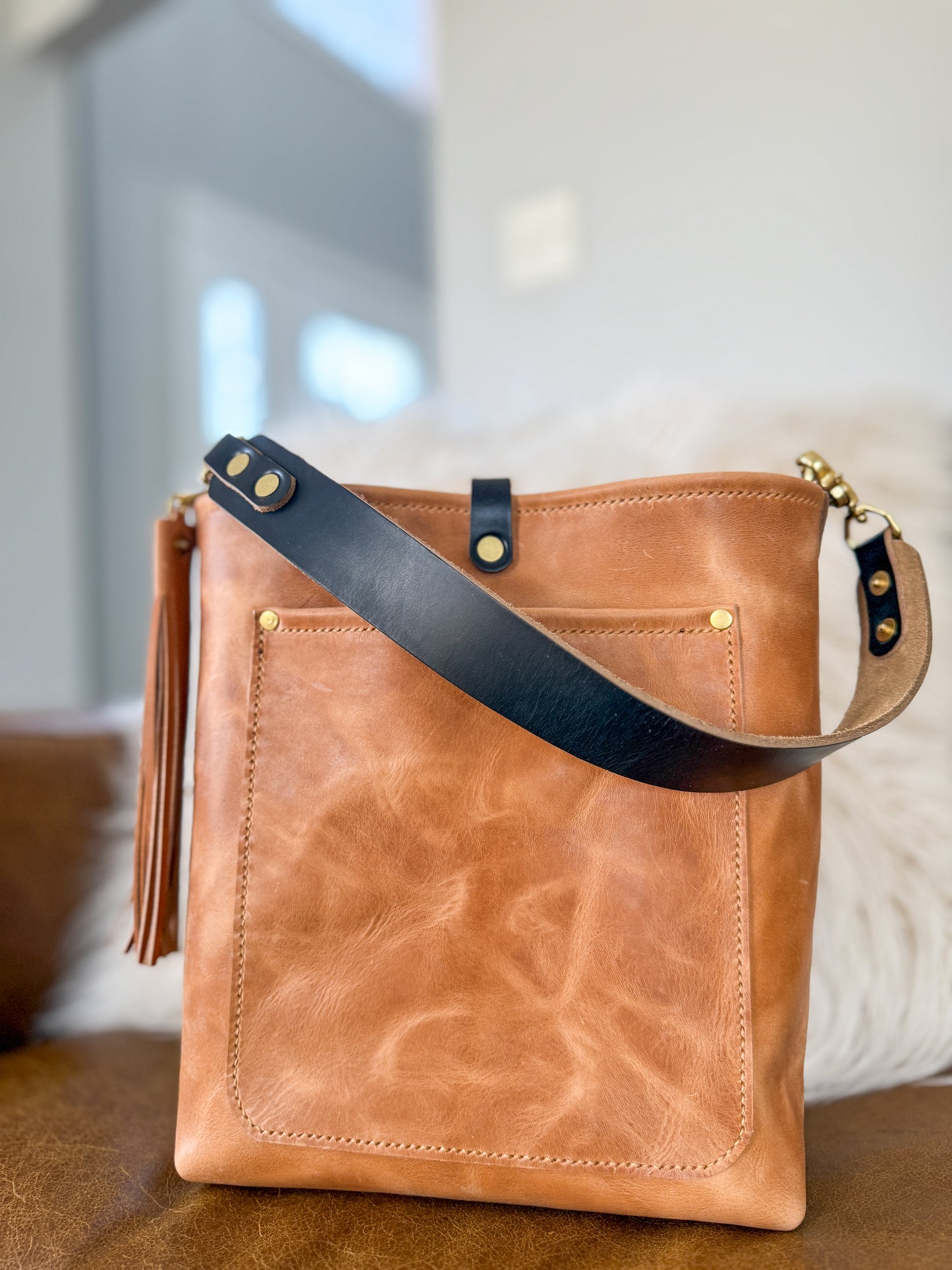 Bennett Bucket in Light Natural Derby Horween