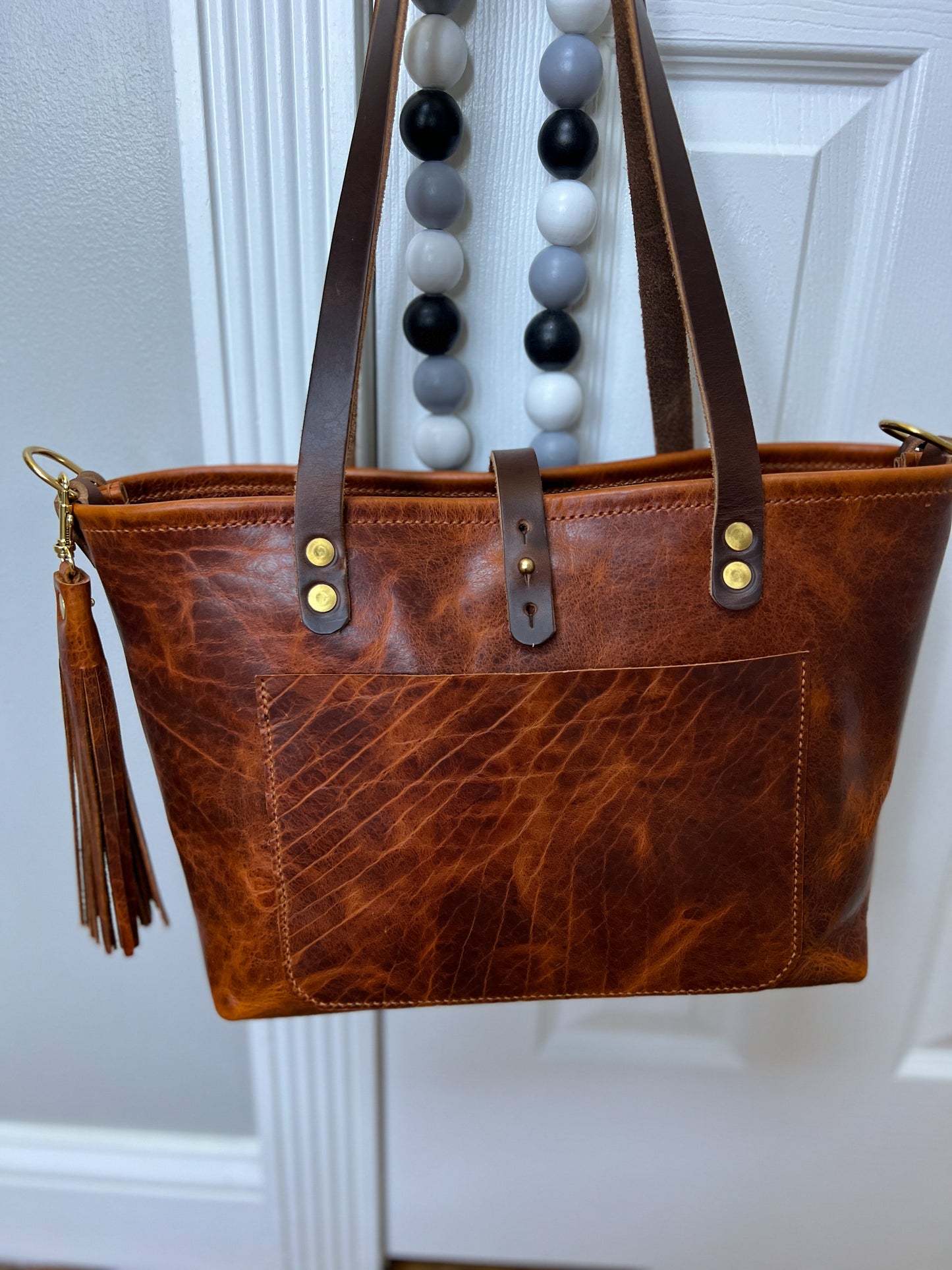 East-West Tote in Maple Glazed Bison