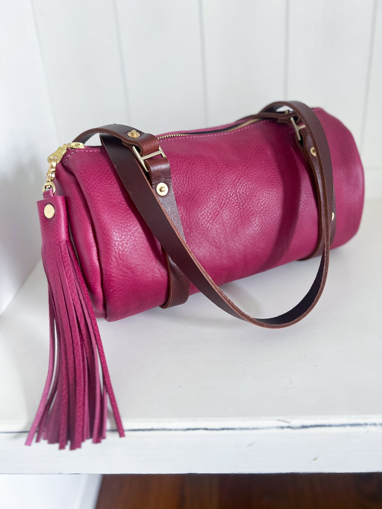 Bren Barrel in Vachetta Lilac