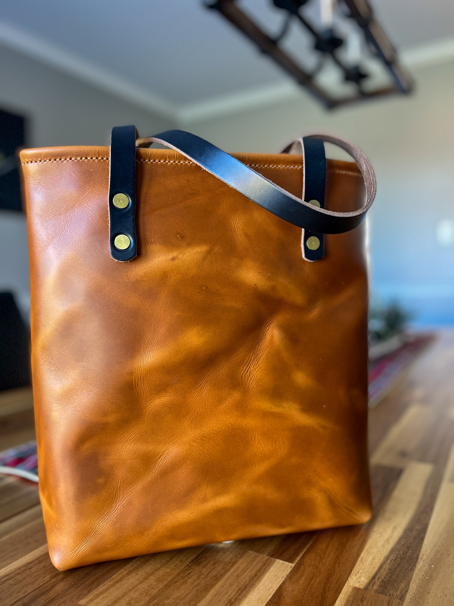 Tall Tote in Butterscotch Horween