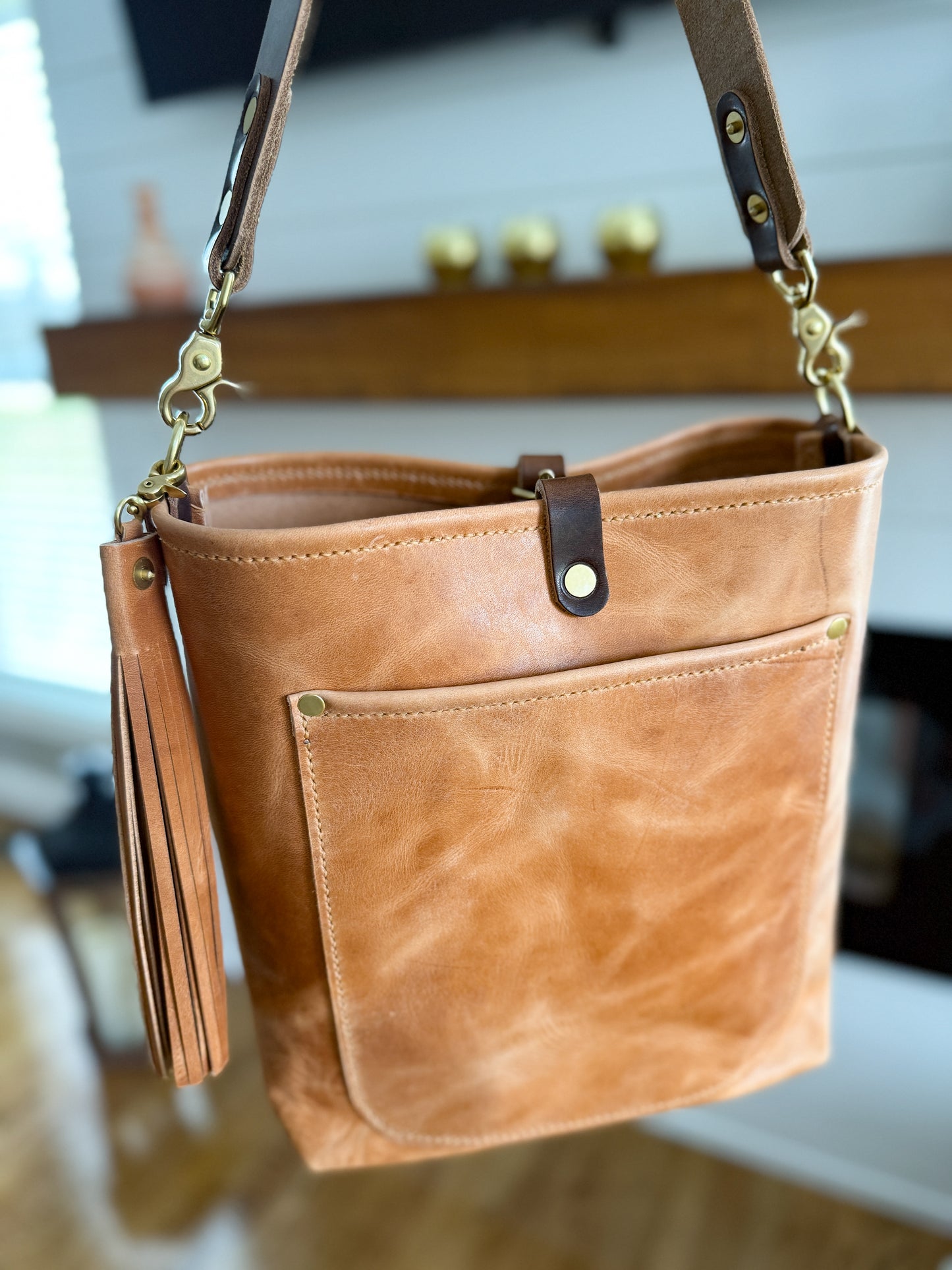 Bennett Bucket in Light Natural Derby Horween