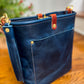 Bennett Bucket in Horween Cobalt Derby Veg Tan Leather