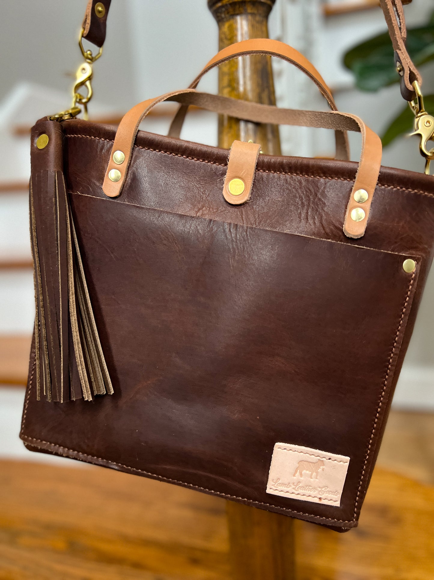 Brookie Medium Crossbody in Horween Nut Brown