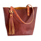 Classic Tote in Cherry Mahogany Full Grain Bison