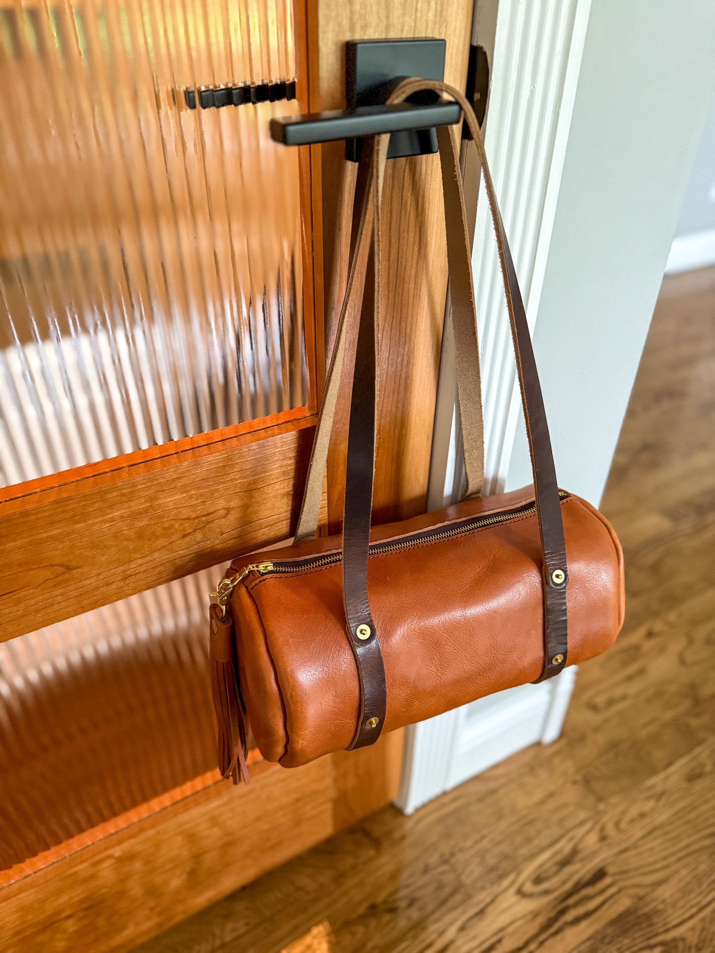 Bren Barrel in Toffee Vegetable Tanned Leather