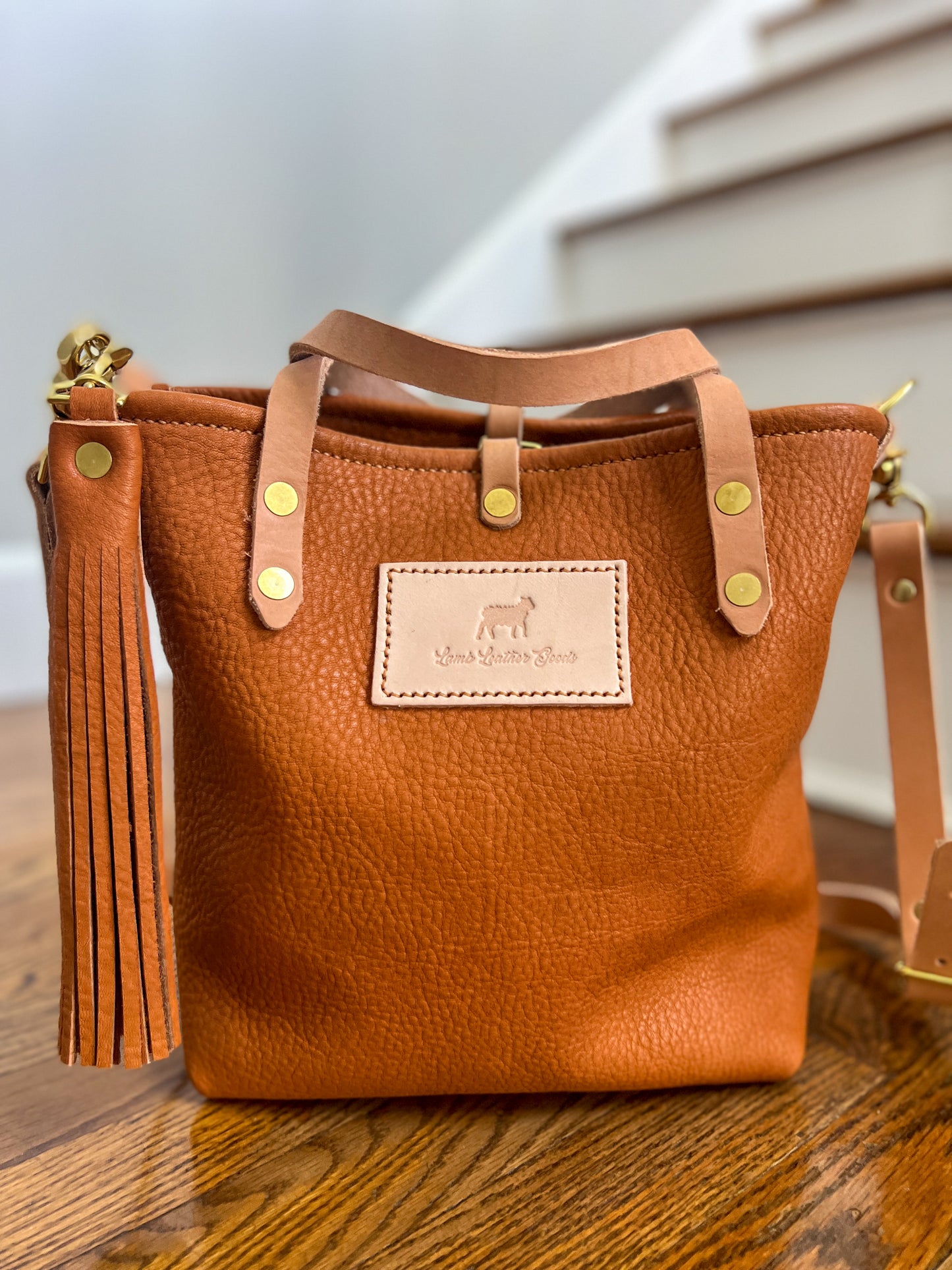 Bennett Petite Bucket in Hermann Oak Heritage 1881 Veg Tan Leather