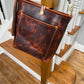Bennett Bucket in Coffee Full Grain Bison Leather w/Dyed Strap