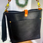 Bennett “shorty” Bucket in Horween Black Pebbled Leather