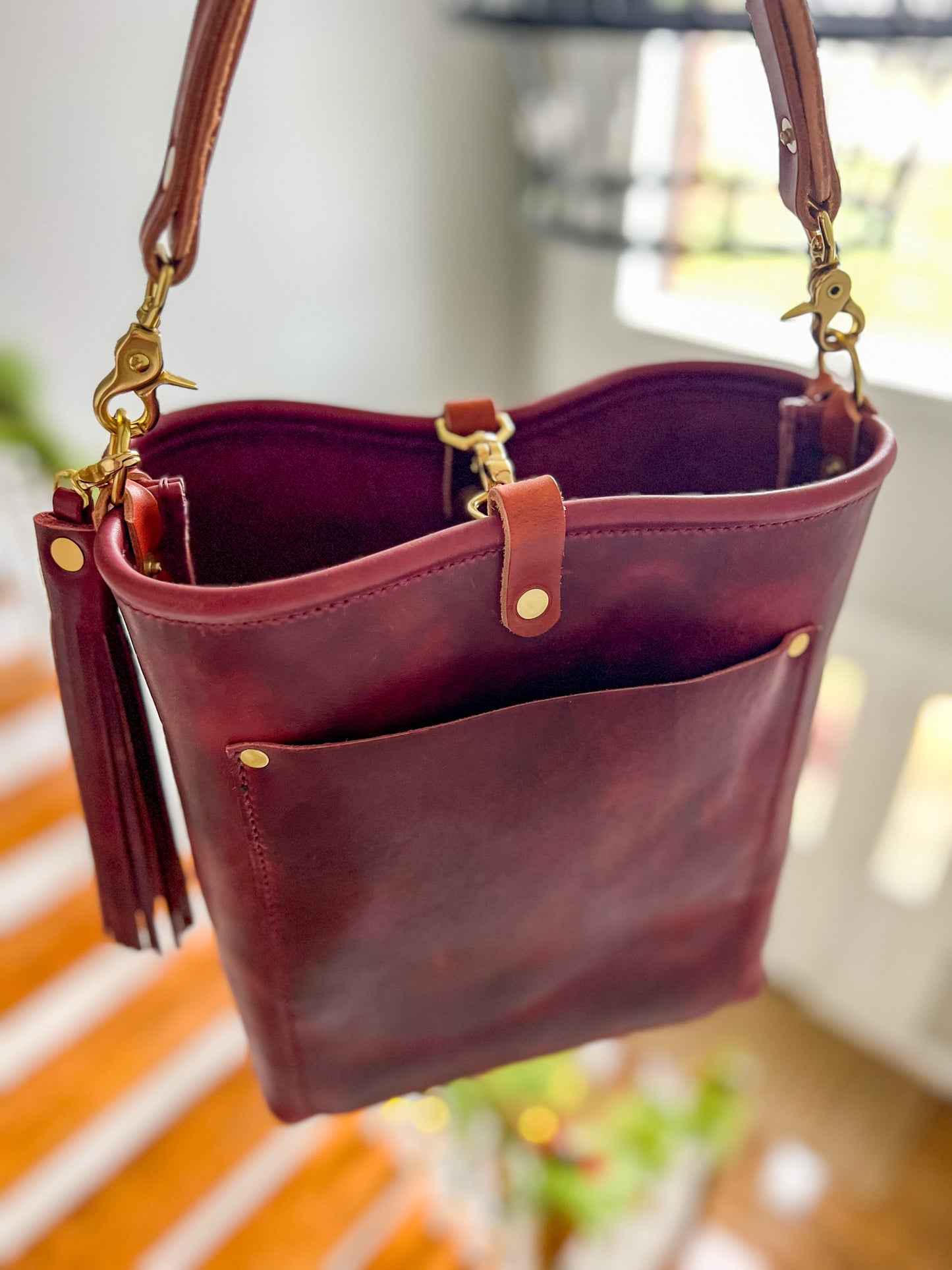 Bennett Bucket in Russet Horween Derby Leather