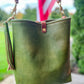 Hobo Bucket in Green Vegetable Tanned Full Grain Leather