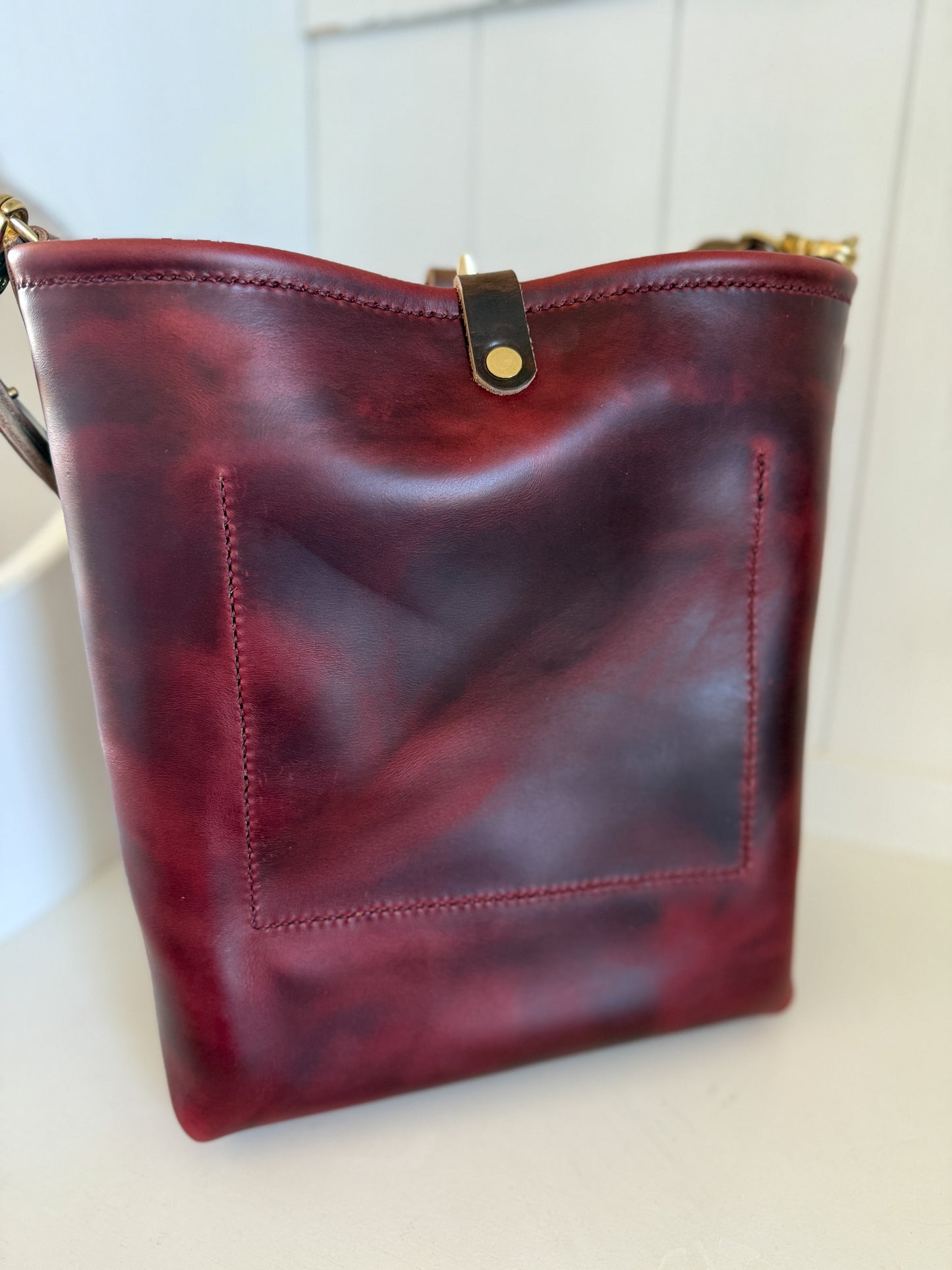Bennett Bucket in Burgundy Chromexcel Horween