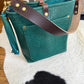 Bennett Bucket in Peacock Full Grain Bison Leather