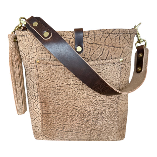 Bennett Bucket in Riverstone Full Grain Bison