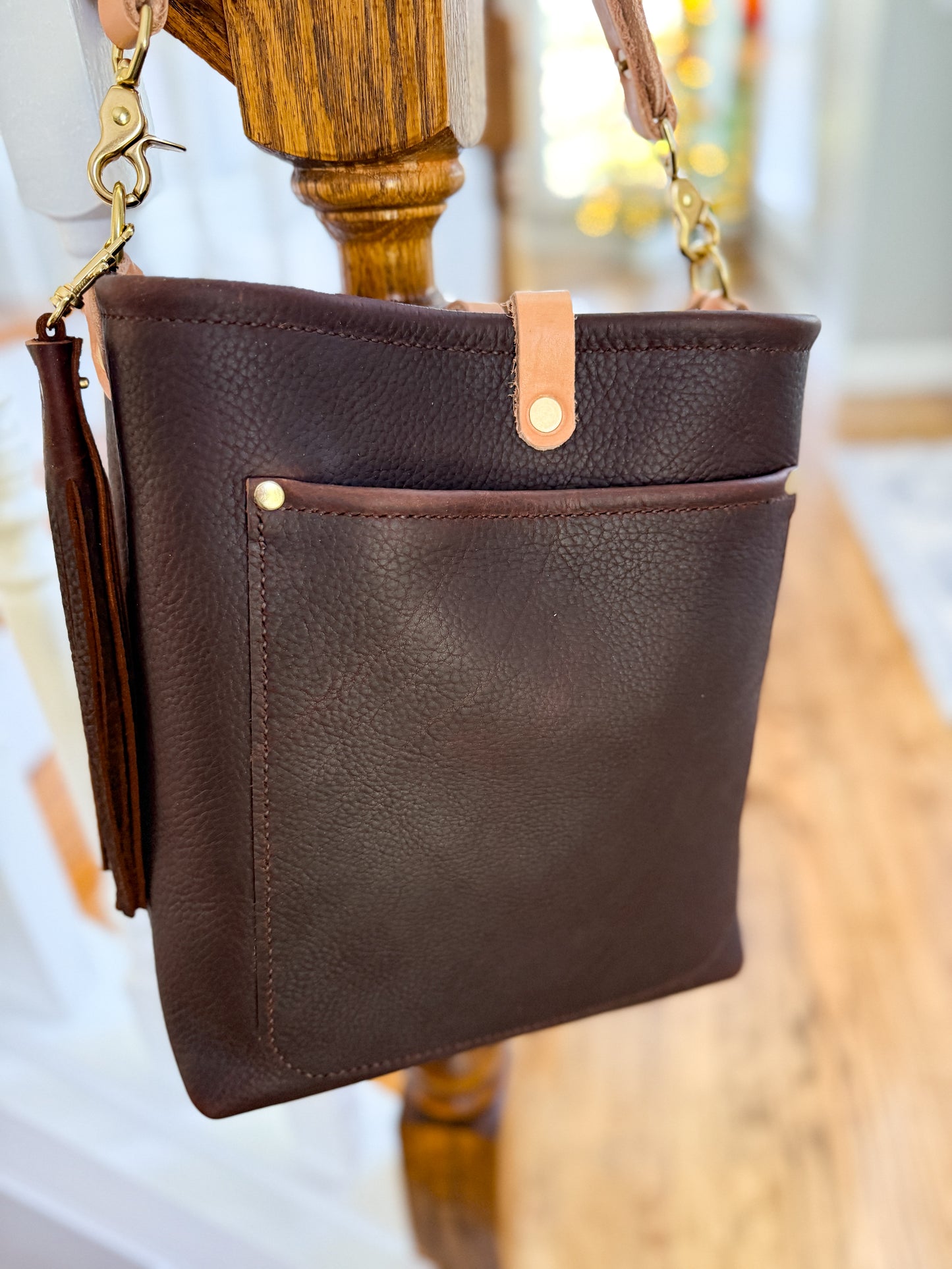 Bennett Bucket in Espresso Kodiak Full Grain Leather