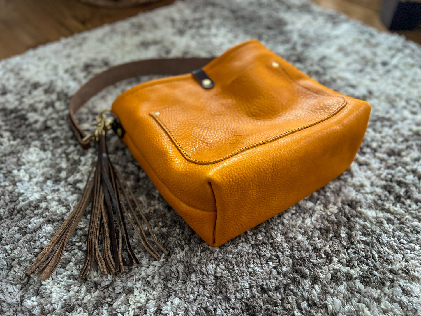 Bennett “shorty” Bucket in Italian Mustard Vachetta