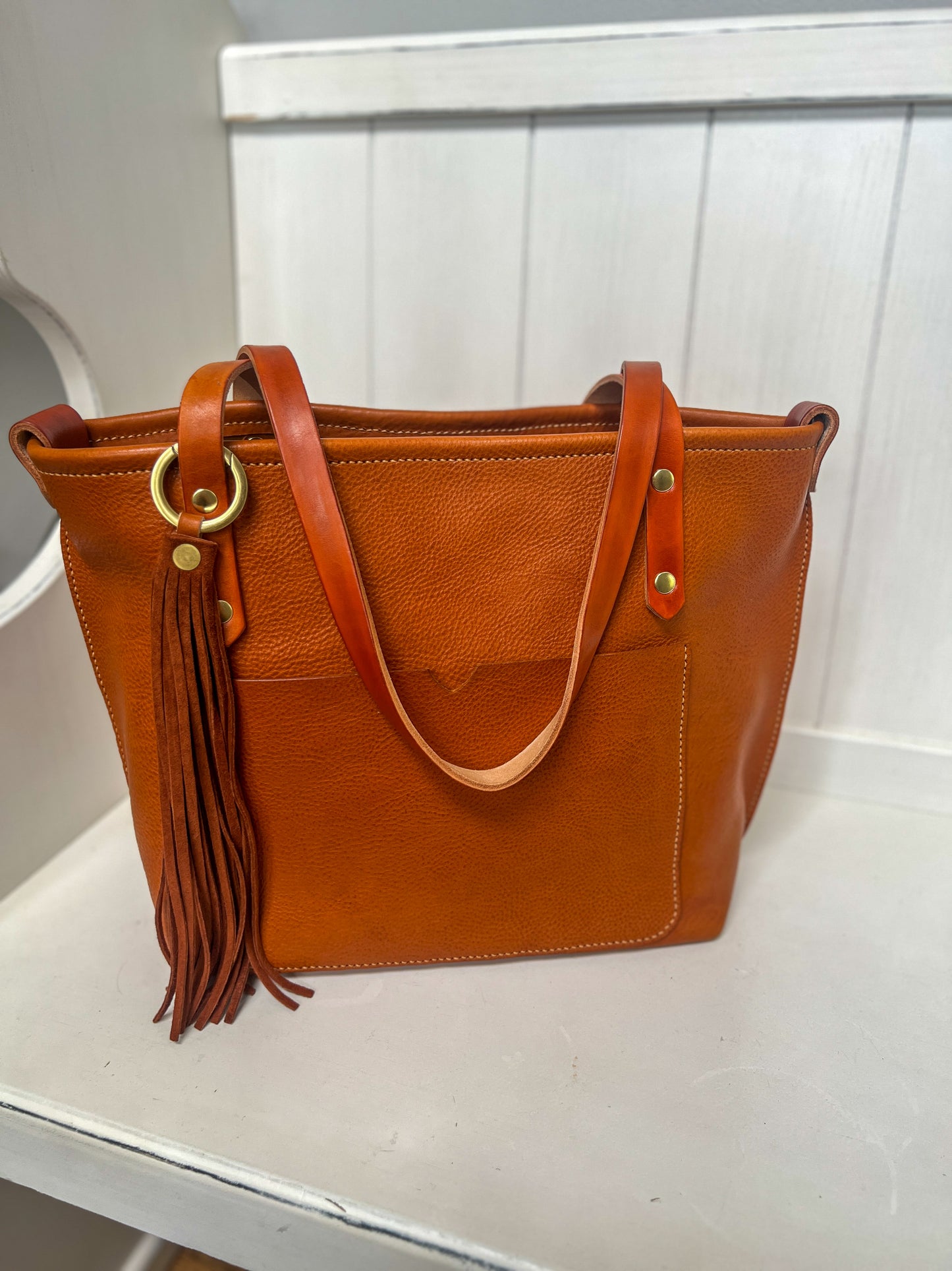 Carryall Tote in Ginger Vachetta