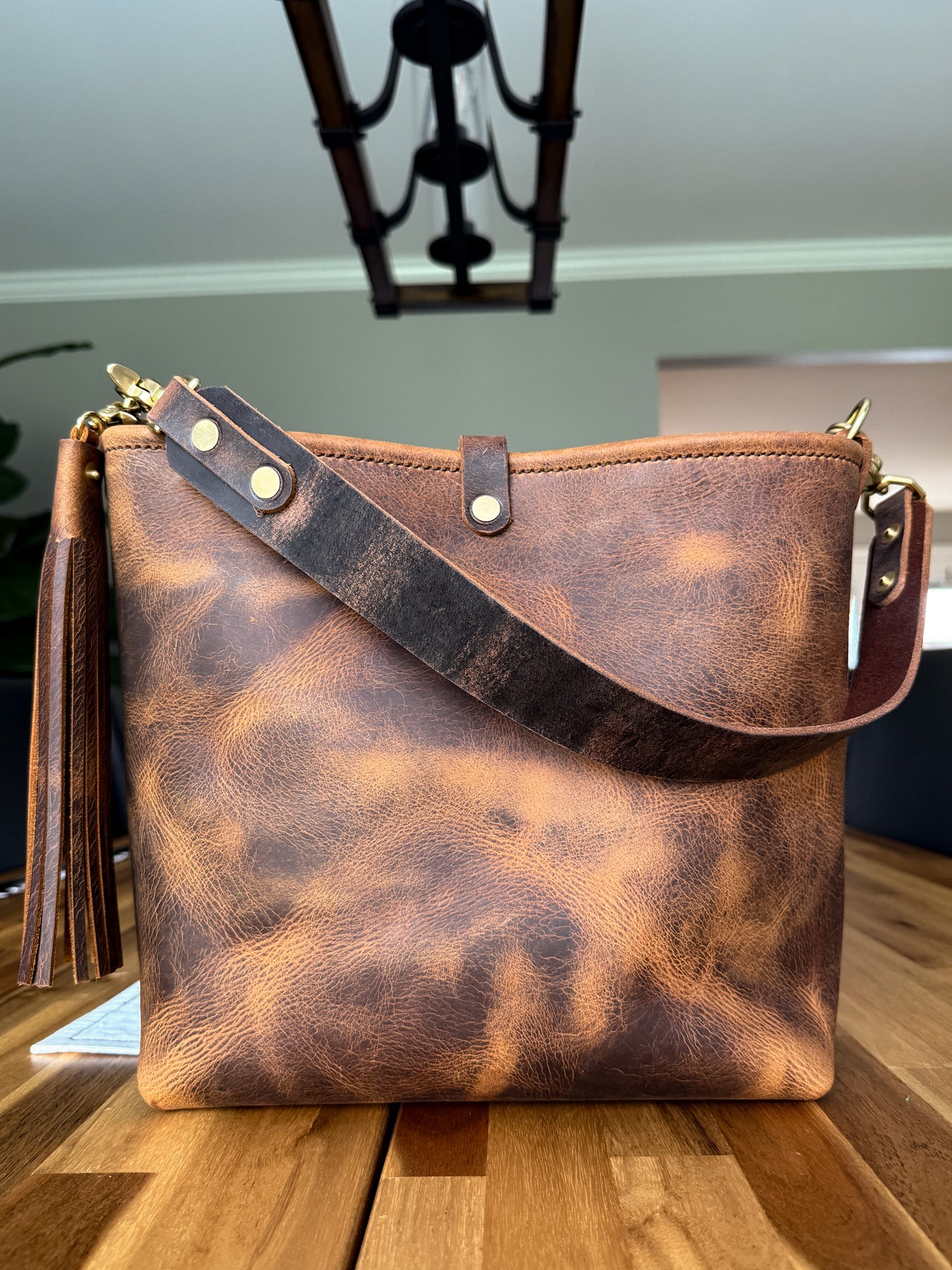 Hobo Bucket in Old Soul Full Grain Leather