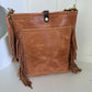 Western Bennett Bucket in Horween Natural Derby w/fringe