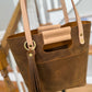 Utility Tote in Tobacco and Vachetta Leather